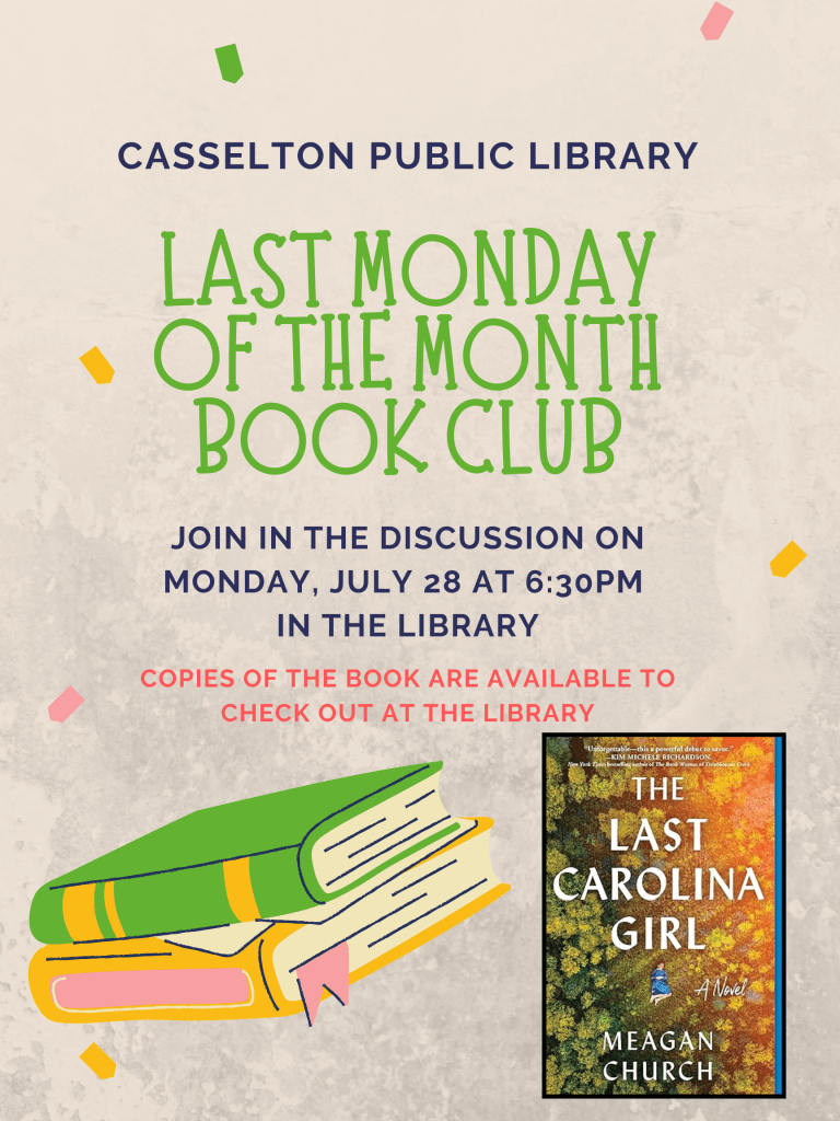 Summer reading fun and discussion for our adult readers. 